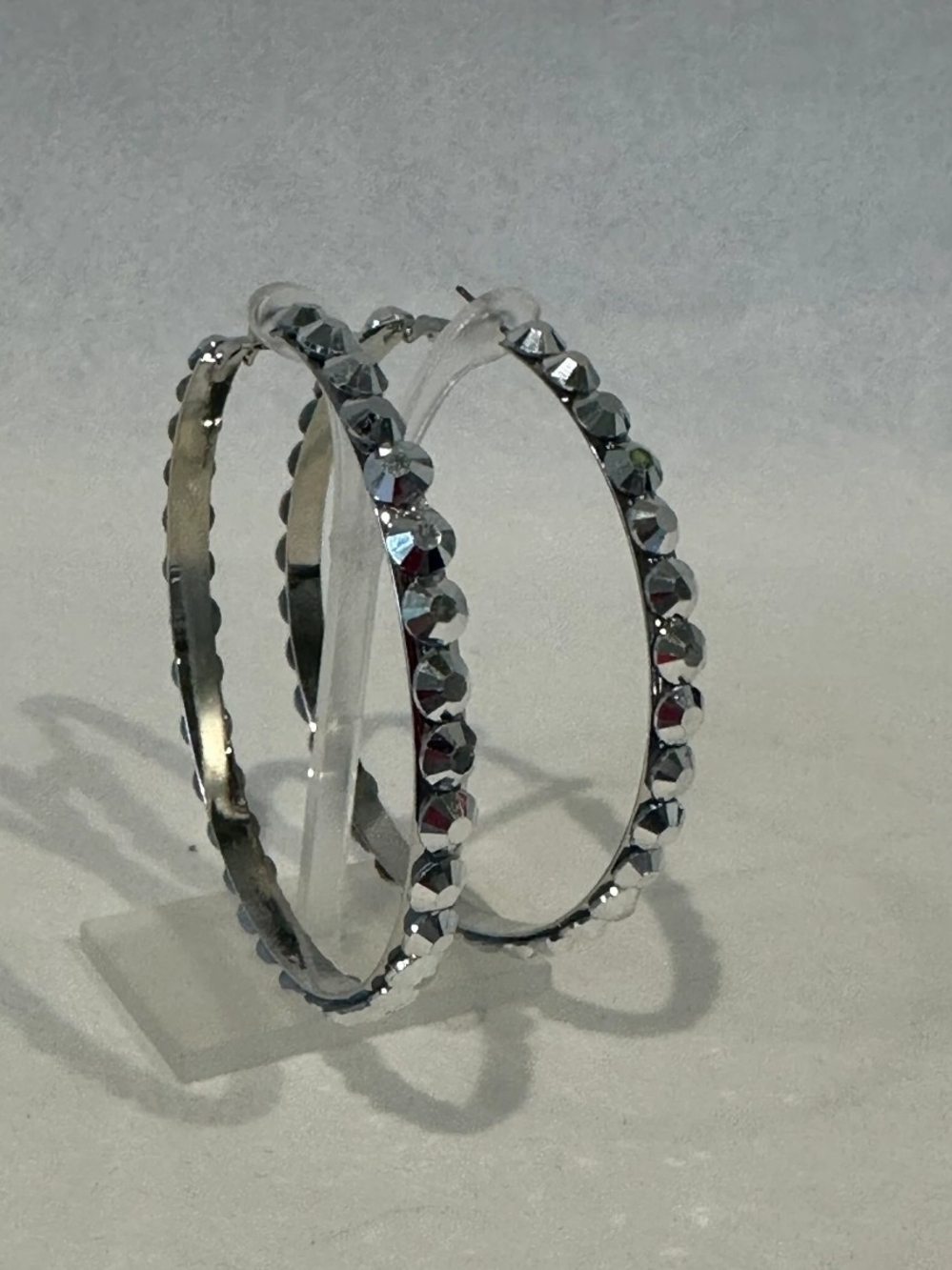 Boho Crystal Beads Hoops Earrings BNIB